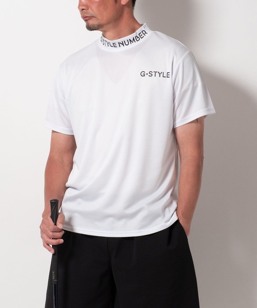 BAYBLO tシャツ (SA) ドライ モックネック ロゴプリント 半袖Tシャツ