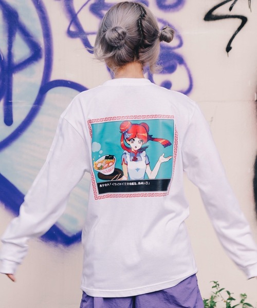 火寺企画 tシャツ 8bitチャイナガールロングTシャツ メンズ レディース