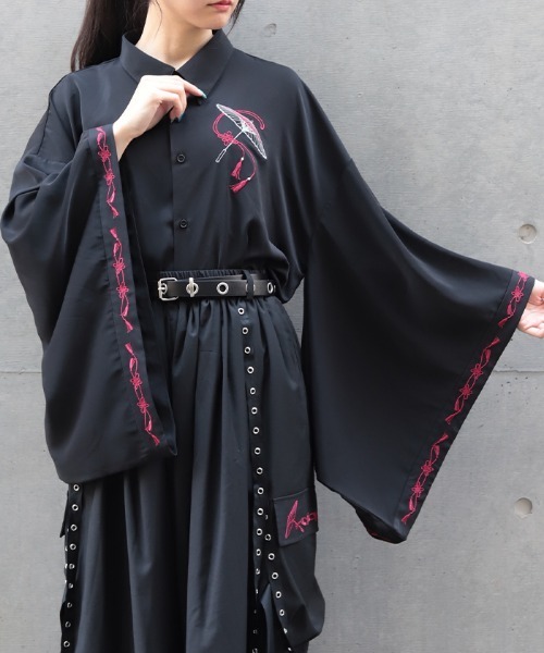 REZEN（リゼン） シャツ 和傘刺繍和袖シャツ メンズ : ZOZOTOWN Yahoo