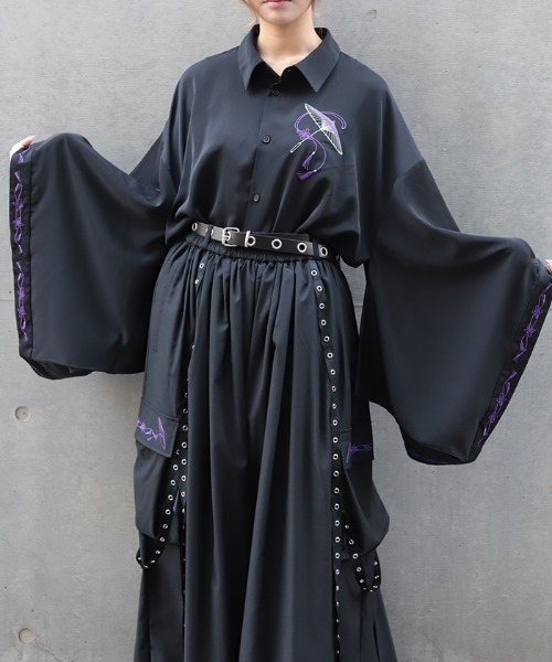 REZEN（リゼン） シャツ 和傘刺繍和袖シャツ メンズ : ZOZOTOWN Yahoo