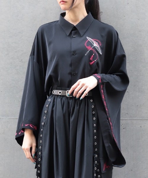 REZEN（リゼン） シャツ 和傘刺繍和袖シャツ メンズ : ZOZOTOWN Yahoo