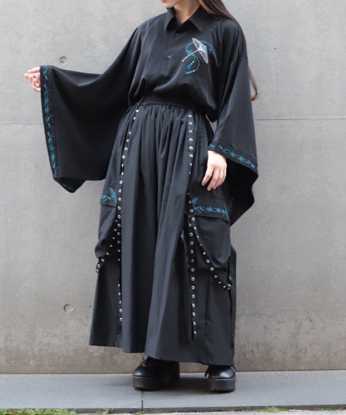 REZEN（リゼン） シャツ 和傘刺繍和袖シャツ メンズ : ZOZOTOWN Yahoo