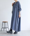 ワンピース デニムシャツワンピの詳細画像2