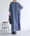 ワンピース デニムシャツワンピの詳細画像3