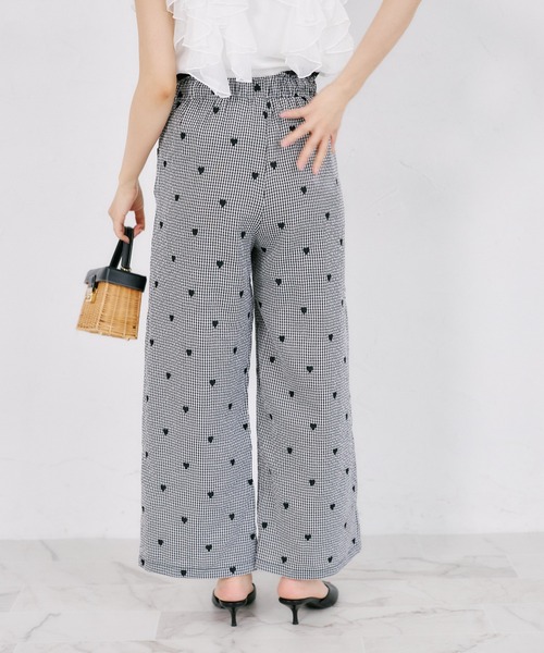 ゆむくろ　【nit alcove】ドット柄 レースフリル パンツ tocco closet（トッコ クローゼット） パンツ 「ZOZO限定」ハート