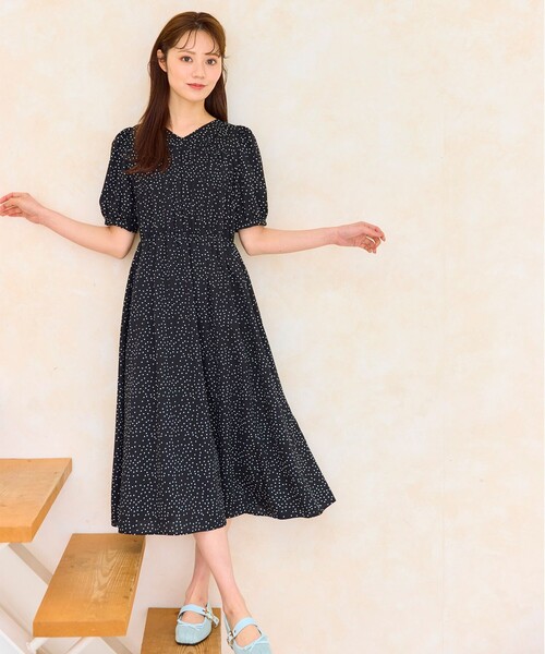 「Feroux」 半袖ワンピース F ブラック レディース_画像8