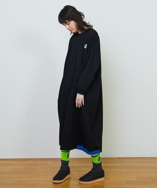 「FRAPBOIS PARK」 長袖ワンピース 1 ブラック レディース_画像5