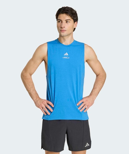 LesMills タンクトップ 青色 adidas（アディダス） adidas tシャツ Les Mills グラフィック タンク