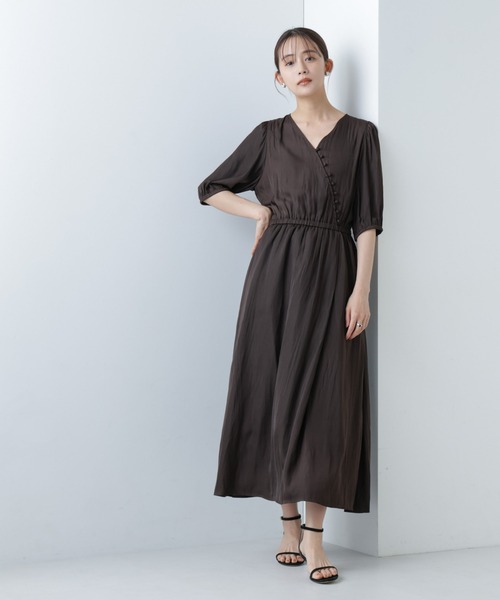 レオナール⭐︎カシュクールワンピース NANO universe（ナノ・ユニバース） マルチサイズ ワンピース 「WEB