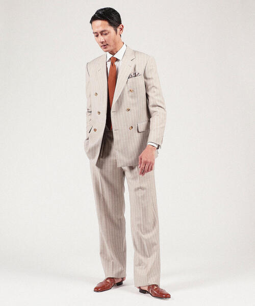 パンツ スラックス ウール 2プリーツワイドトラウザーズ Amadeus365 ウール 2プリーツワイドトラウザーズ