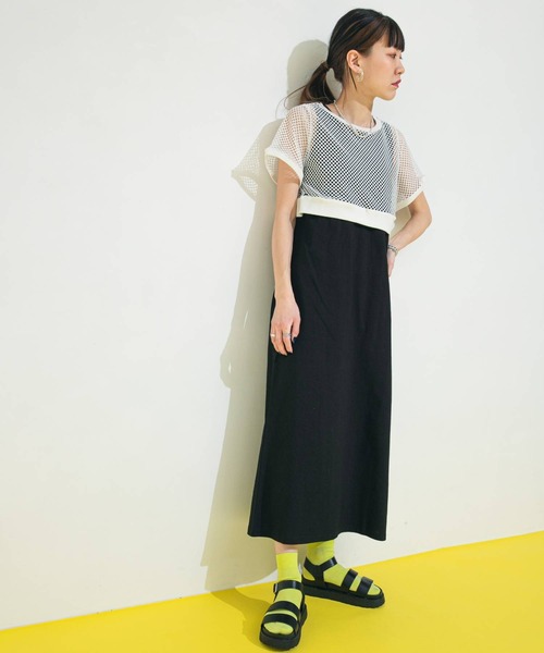 bohmal ワンピース メッシュトップス付きワンピース : ZOZOTOWN