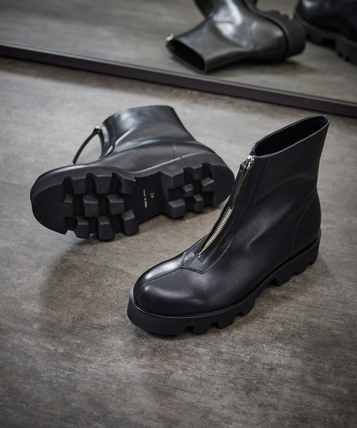 PADRONE ブーツ パドローネ / CENTER ZIP BOOTS with Chunky