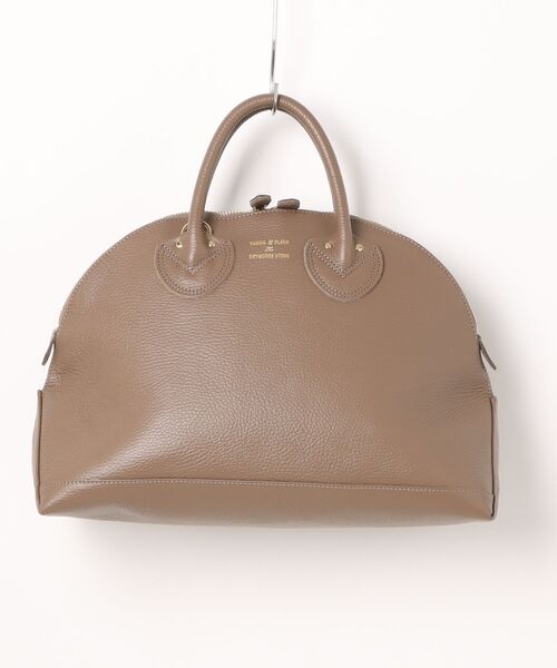 ■YOUNG&OLSEN■ EMBOSSED LEATHER ZIP BOAT BAG S unisex ヤングアンドオルセン エンボスド レザー ジップ ボート バッグ