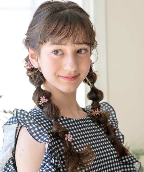 Eddie et cherie ヘアクリップ フラワークリップ5個セット