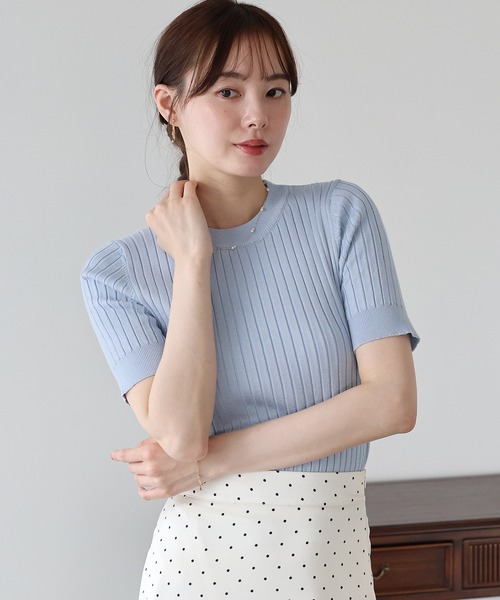 未使用　未使用　ブリエ　サマーニット　カットソー Amazon | [Bidason] ニット レディース サマーニット 五分袖 Vネック