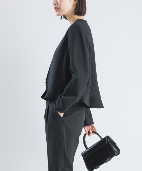 PICCIN PERLA ジャケット ノーカラージャケット 「セットアップ可能