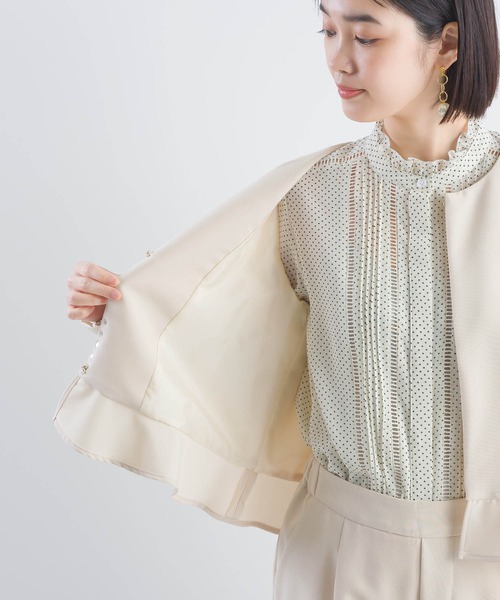 PICCIN PERLA ジャケット ノーカラージャケット 「セットアップ可能