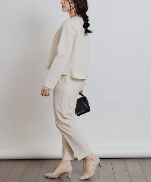 PICCIN PERLA ジャケット ノーカラージャケット 「セットアップ可能