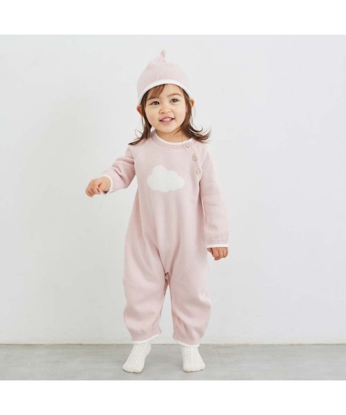 10mois ベビー服 ロンパース 「10mois」フェザーコットンcloud