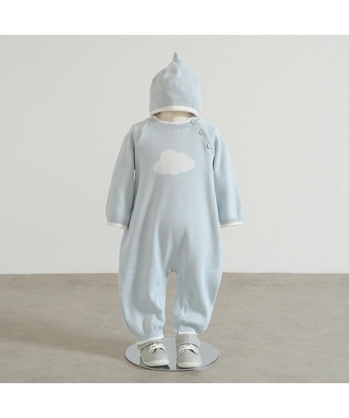 10mois ベビー服 ロンパース 「10mois」フェザーコットンcloud