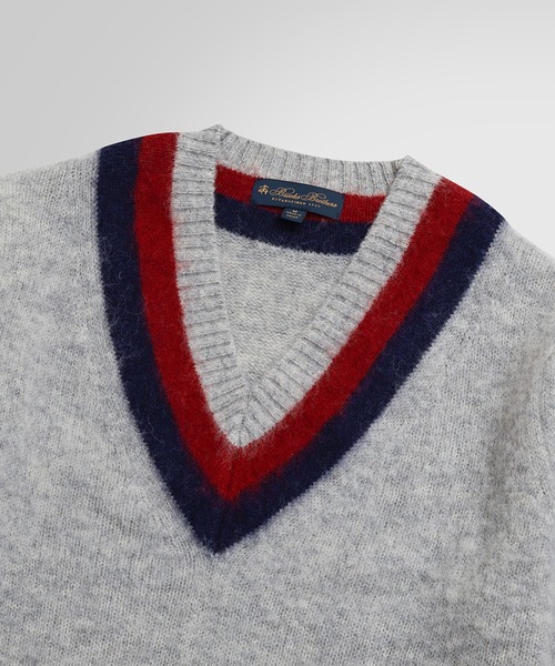 BROOKS BROTHERS セーター ニット ブラッシュドウール Vネック