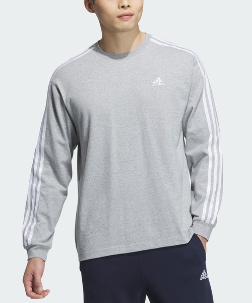 tシャツ Tシャツ メンズ エッセンシャルズ プラス ルーズフィット スリーストライプス 長袖Tシャツ / アディダス adidas｜zozo｜07