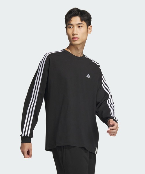 tシャツ Tシャツ メンズ エッセンシャルズ プラス ルーズフィット スリーストライプス 長袖Tシャツ / アディダス adidas｜zozo｜19