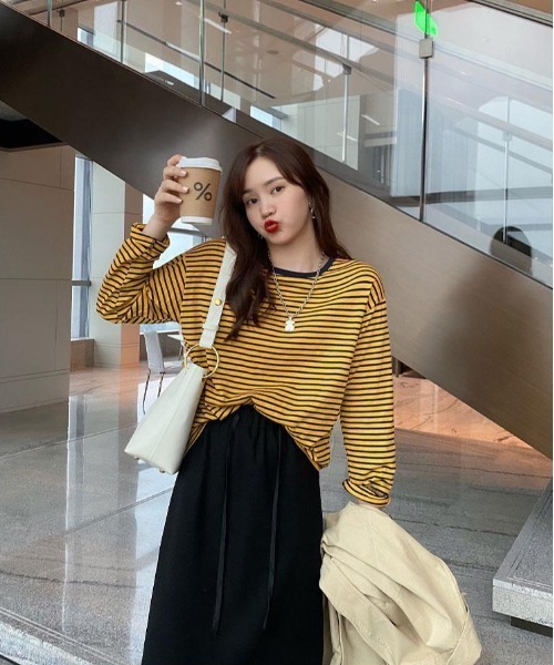 Per sist ence（パーシエンス） tシャツ ボーダーリンガーTシャツ