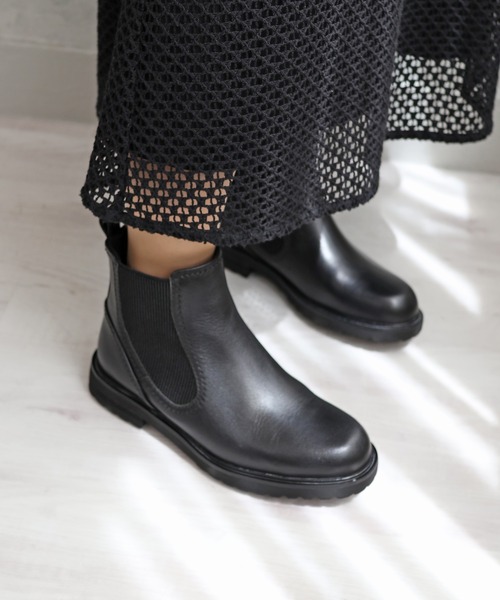 MODE KAORI ショートブーツ　本革 MODE KAORI（モードカオリ） ブーツ 「本革」「3E」サイドゴアショート