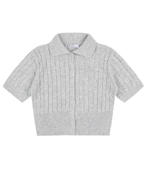 FANCY CLUB カーディガン NASTYFANCYCLUB-CABLE KNIT CROP