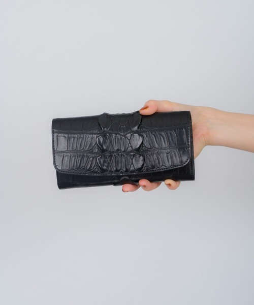 BELLIES YORK 財布 「BELLIES YORK/ベリーズヨーク」かぶせ長財布 ワニ