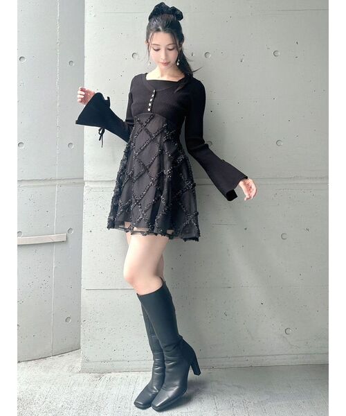 RESEXXY（リゼクシー） ブーツ スクエアトゥロングブーツ レディース