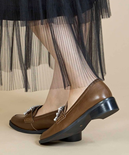 carino（カリーノ） ローファー ビジューバックルローファー