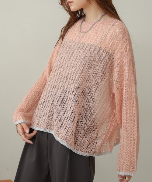 ニット セーター HOLE CUTTING KNIT TOP / ホールカッティングニットトップ レディース ホールカットニットトップス – BUNNY APARTMENT