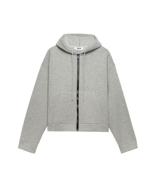 【 MSGM 】 即日発送 正規品 袖テープロゴ ジップ パーカー MSGM- ロゴ ジップアップ パーカー