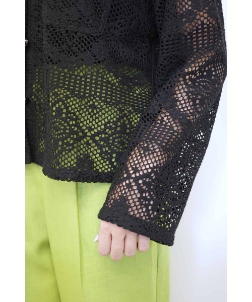 極美品　GIVENCHY ブラック レース シャツ　ジャケット　ブルゾン リブ イン コンフォート くぼっち☆とコラボ 大人の華やぎレースシャツ