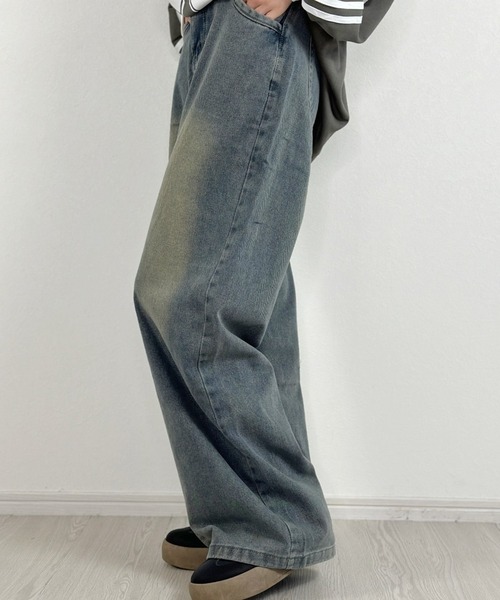 ジーンズ デニム デニムパンツ 「Y2Kや韓国ストリートに」レトロバギー