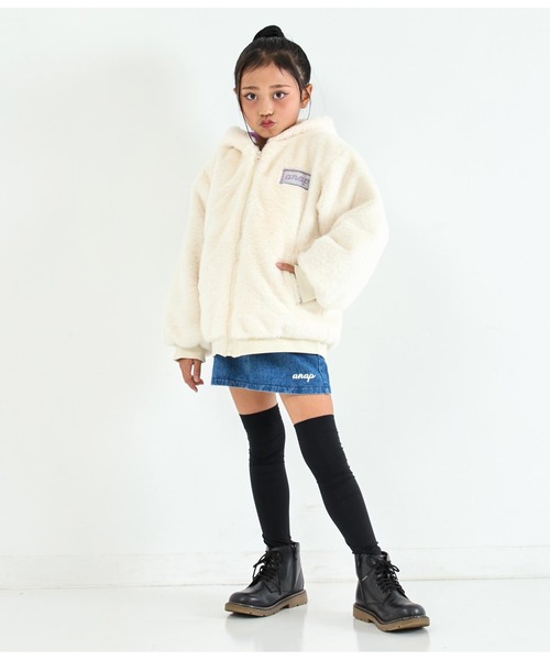 ANAP GIRL ANAP KIDS ネコ耳ファーブルゾン ANAP kids ブルゾン アウター ネコ耳パーカーファーブルゾン