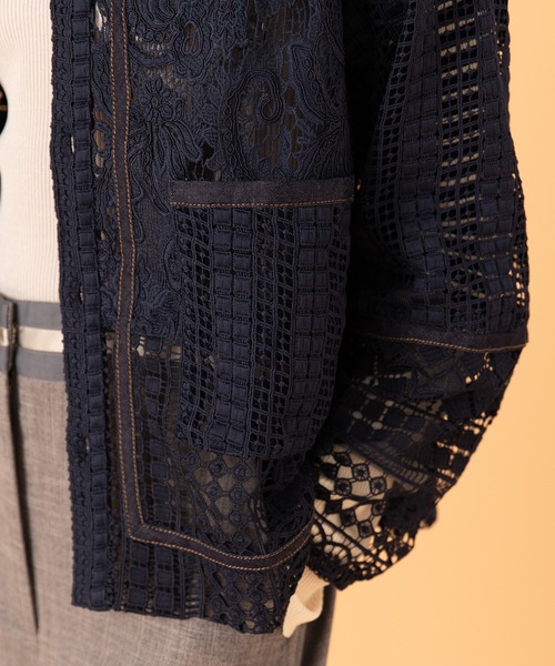 アウラアイラ　　3.2万円　変形　コンビネーション　デニムジャケット TWEED DENIM COMBINATION BLOUSON — aulaaila