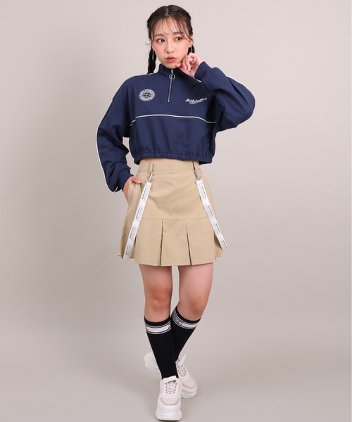ボードウエアー女の子用 PINKHUNT（ピンクハント） トレーナー ハーフジップ スポーツ