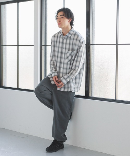 LOWRYS FARM（ローリーズファーム） シャツ オンブレチェックシャツ