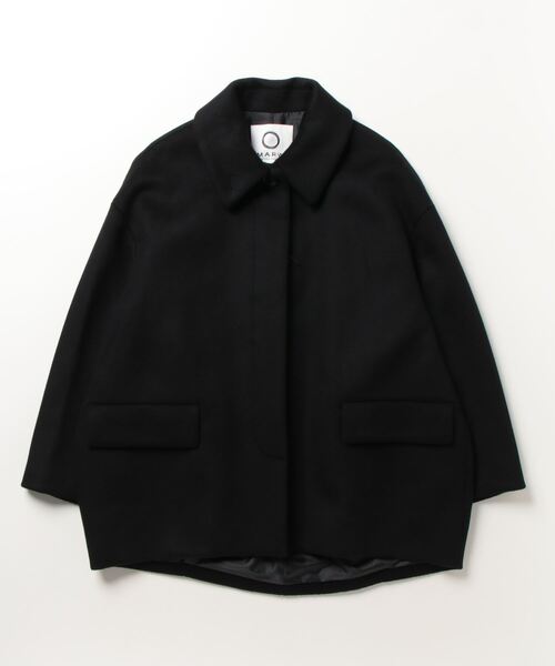 【MARW UNITED ARROWS】ステンカラーミドルコート　ブラック36 MARW UNITED ARROWS（マルゥ ユナイテッドアローズ） ステンカラー