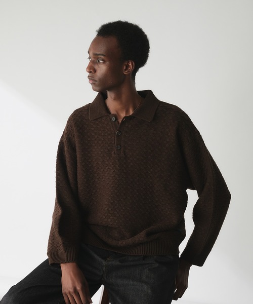 専用出品！BANANA REPUBLIC ストライプ柄ジャガード編みニットポロ BANANA REPUBLIC公式オンラインストア