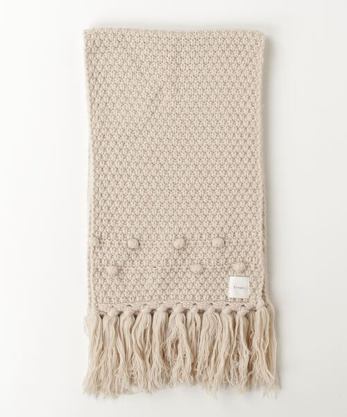 hinari（ヒナリ） フリンジマフラー - ベージュ レディース : ZOZOTOWN