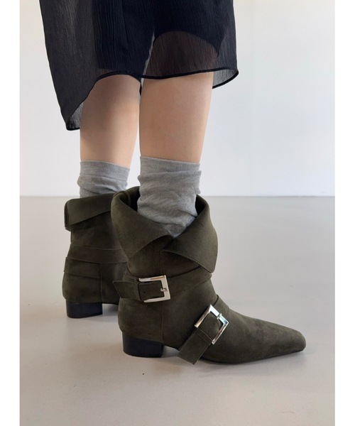 Didot.showroom ブーツ 「DIDOT.」スクエアポインテッドブーツ