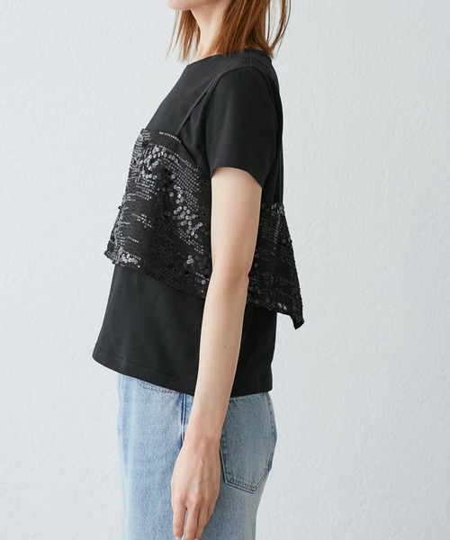 ROPE' PICNIC（ロペ ピクニック） tシャツ 半袖 スパンコールビスチェ
