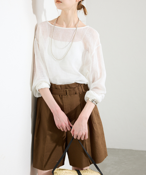 SLOBE IENA｜リネンカラミブラウス | Rakuten Fashion(楽天