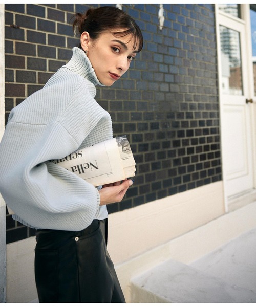 「ANAP」 タートルネックニット FREE グリーン レディース_画像6