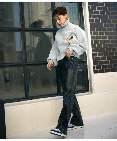 「ANAP」 タートルネックニット FREE グリーン レディース_画像7