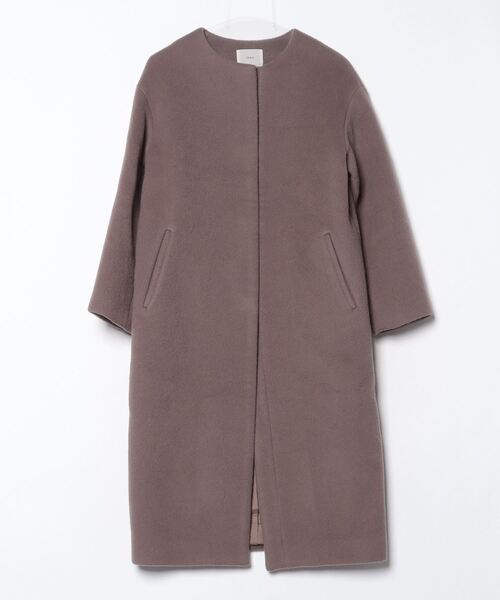 IENA（イエナ） ノーカラーコート 36 グレー レディース : ZOZOTOWN
